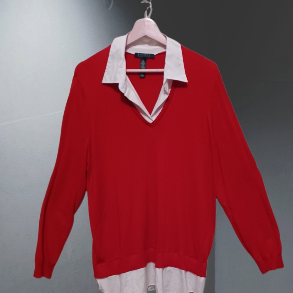 A classy red sweater for women by Lauren Ralph Lau